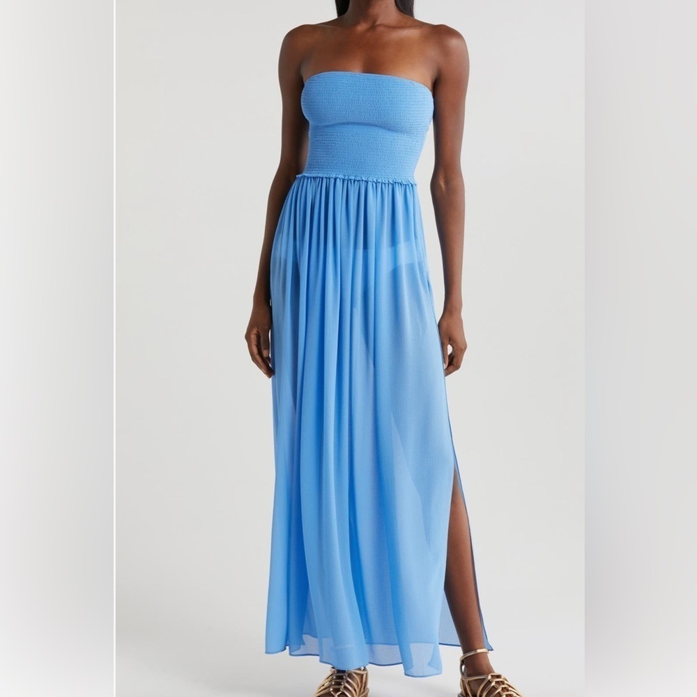 NWT RAMY BROOK Calista Maxi Dress serine blue  Size L